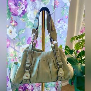 B Makowsky Sage Green Handbag